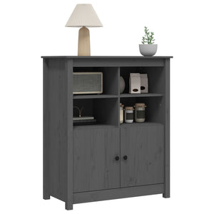 vidaXL Sideboard Grey 83x41.5x100 cm Solid Wood Pine