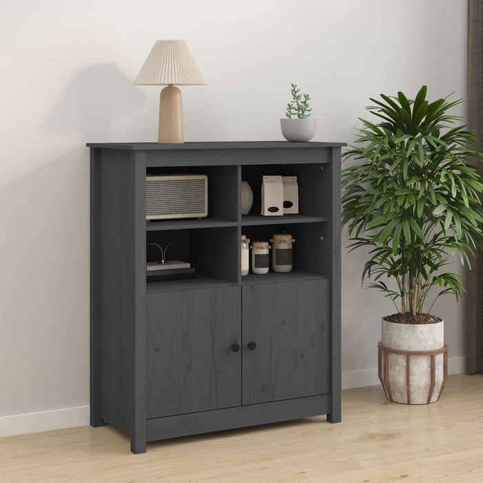 vidaXL Sideboard Grey 83x41.5x100 cm Solid Wood Pine