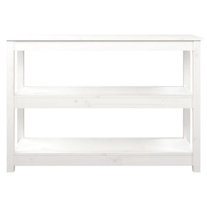 vidaXL Console Table White 110x40x74 cm Solid Wood Pine