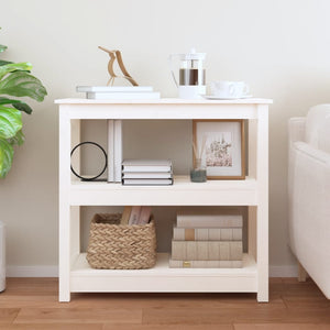 vidaXL Console Table White 80x40x74 cm Solid Wood Pine