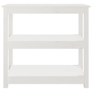 vidaXL Console Table White 80x40x74 cm Solid Wood Pine