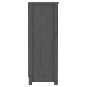 vidaXL Book Cabinet Grey 80x35x97 cm Solid Wood Pine