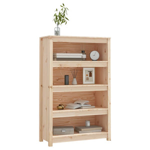 vidaXL Book Cabinet 80x35x126 cm Solid Wood Pine