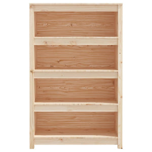 vidaXL Book Cabinet 80x35x126 cm Solid Wood Pine