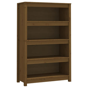 vidaXL Book Cabinet Honey Brown 80x35x126 cm Solid Wood Pine