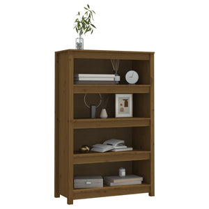 vidaXL Book Cabinet Honey Brown 80x35x126 cm Solid Wood Pine