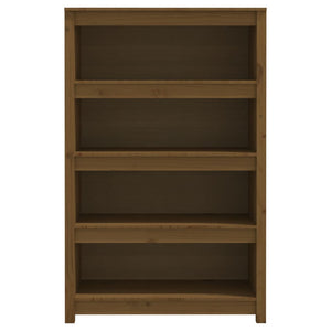 vidaXL Book Cabinet Honey Brown 80x35x126 cm Solid Wood Pine