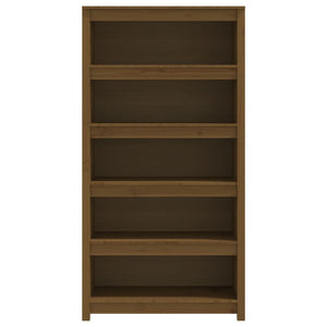 vidaXL Book Cabinet Honey Brown 80x35x154 cm Solid Wood Pine