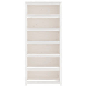 vidaXL Book Cabinet White 80x35x183 cm Solid Wood Pine