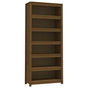 vidaXL Book Cabinet Honey Brown 80x35x183 cm Solid Wood Pine