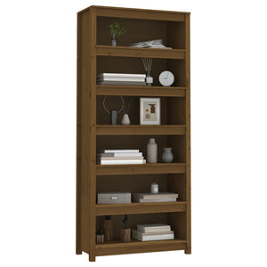 vidaXL Book Cabinet Honey Brown 80x35x183 cm Solid Wood Pine