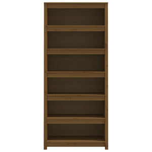 vidaXL Book Cabinet Honey Brown 80x35x183 cm Solid Wood Pine