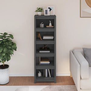 vidaXL Book Cabinet Grey 50x35x154 cm Solid Wood Pine