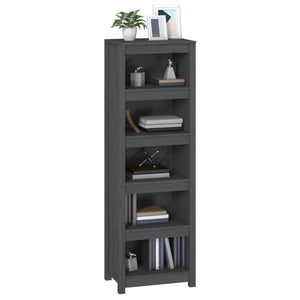 vidaXL Book Cabinet Grey 50x35x154 cm Solid Wood Pine