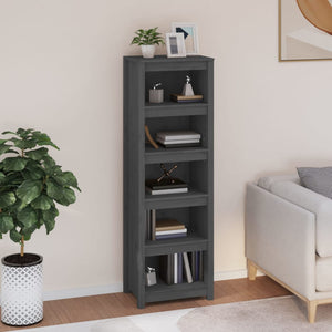 vidaXL Book Cabinet Grey 50x35x154 cm Solid Wood Pine