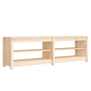 vidaXL Shoe Bench 160x36.5x50 cm Solid Wood Pine