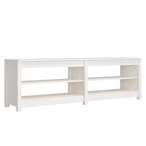 vidaXL Shoe Bench White 160x36.5x50 cm Solid Wood Pine