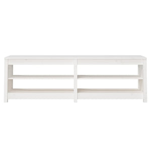 vidaXL Shoe Bench White 160x36.5x50 cm Solid Wood Pine