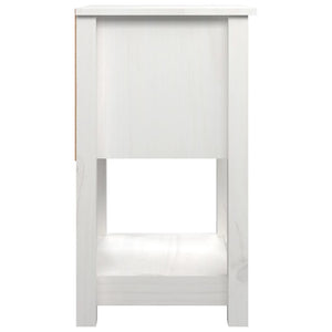 vidaXL Bedside Cabinet White 40x35x61.5 cm Solid Wood Pine