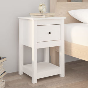 vidaXL Bedside Cabinets 2 pcs White 40x35x61.5 cm Solid Wood Pine