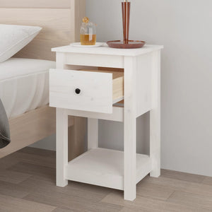 vidaXL Bedside Cabinets 2 pcs White 40x35x61.5 cm Solid Wood Pine