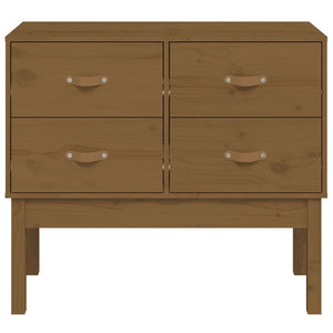 vidaXL Console Cabinet Honey Brown 90x40x78 cm Solid Wood Pine