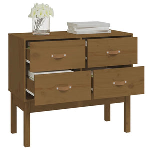 vidaXL Console Cabinet Honey Brown 90x40x78 cm Solid Wood Pine