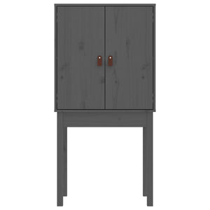 vidaXL Highboard Grey 60x40x120 cm Solid Wood Pine