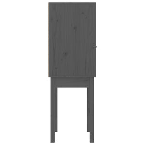 vidaXL Highboard Grey 60x40x120 cm Solid Wood Pine