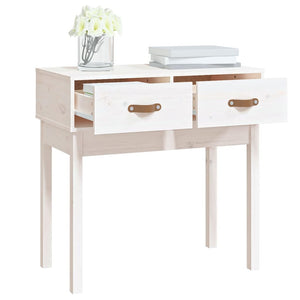 vidaXL Console Table White 76.5x40x75 cm Solid Wood Pine