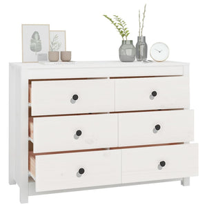 vidaXL Side Cabinet White 100x40x72 cm Solid Wood Pine