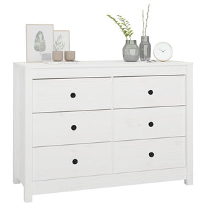 vidaXL Side Cabinet White 100x40x72 cm Solid Wood Pine