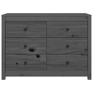 vidaXL Side Cabinet Grey 100x40x72 cm Solid Wood Pine