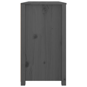 vidaXL Side Cabinet Grey 100x40x72 cm Solid Wood Pine