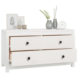 vidaXL Side Cabinet White 100x40x54 cm Solid Wood Pine