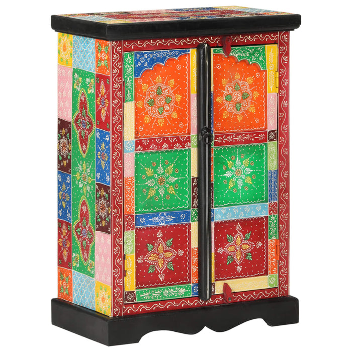 vidaXL Hand Painted Sideboard with Doors 53x30x75 cm Solid Wood Mango