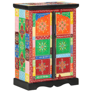 vidaXL Hand Painted Sideboard with Doors 53x30x75 cm Solid Wood Mango