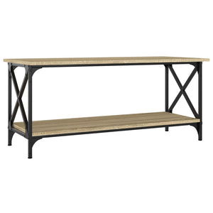 vidaXL Coffee Table Sonoma Oak 100x45x45 cm Engineered Wood and Iron