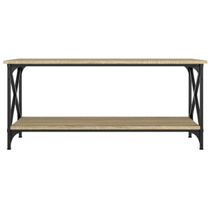 vidaXL Coffee Table Sonoma Oak 100x45x45 cm Engineered Wood and Iron