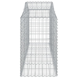 vidaXL Arched Gabion Baskets 2 pcs 200x50x80/100 cm Galvanised Iron