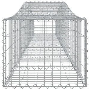 vidaXL Arched Gabion Baskets 3 pcs 400x50x40/60 cm Galvanised Iron