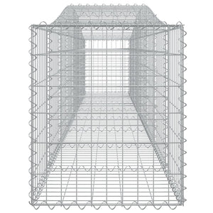 vidaXL Arched Gabion Baskets 8 pcs 400x50x60/80 cm Galvanised Iron