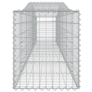 vidaXL Arched Gabion Baskets 20 pcs 400x50x60/80 cm Galvanised Iron