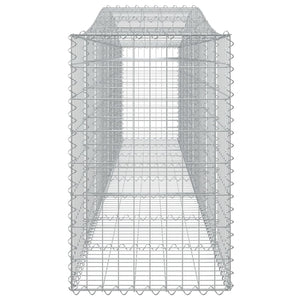 vidaXL Arched Gabion Baskets 3 pcs 400x50x80/100 cm Galvanised Iron