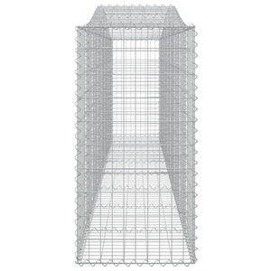 vidaXL Arched Gabion Baskets 2 pcs 400x50x100/120 cm Galvanised Iron