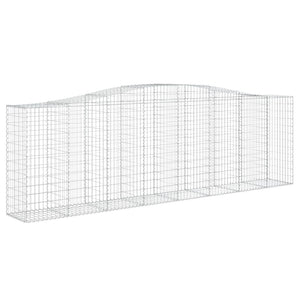 vidaXL Arched Gabion Baskets 5 pcs 400x50x120/140 cm Galvanised Iron