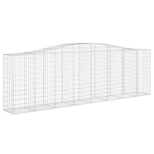 vidaXL Arched Gabion Baskets 10 pcs 400x50x120/140 cm Galvanised Iron