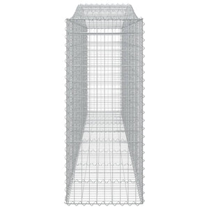 vidaXL Arched Gabion Baskets 10 pcs 400x50x120/140 cm Galvanised Iron