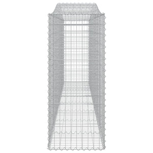 vidaXL Arched Gabion Baskets 20 pcs 400x50x120/140 cm Galvanised Iron