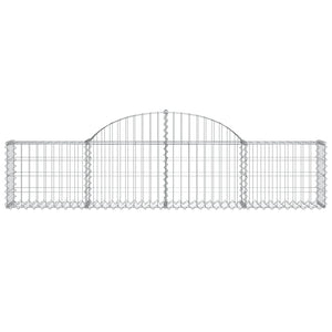 vidaXL Arched Gabion Baskets 5 pcs 200x30x40/60 cm Galvanised Iron